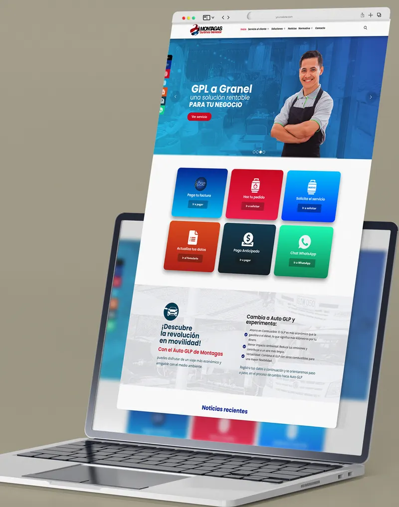 Services website designed by Lumia MKT